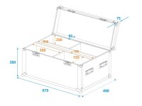 ROADINGER Flightcase 4x LED IP PAR 12x8W QCL/12x9 SQL Spot