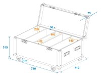 ROADINGER Flightcase 4x LED PLL-480