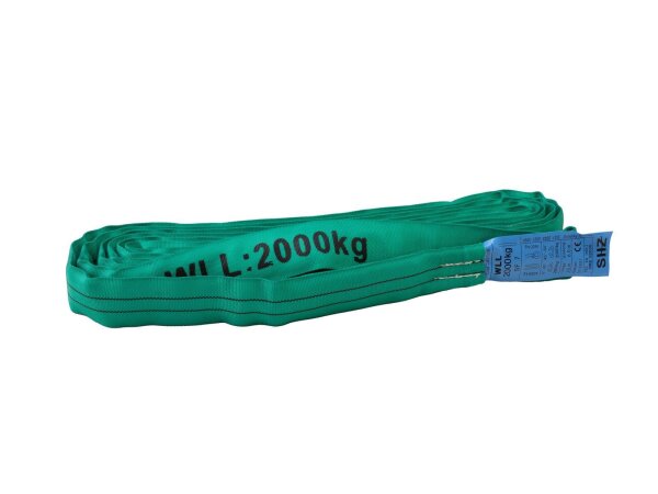 SHZ Round Sling 3m, max. Load 2000KG according to EN 1492-2 SF7 green