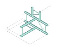 ALUTRUSS DECOLOCK DQ2-SPAT42V 4-Weg T-Stück sw