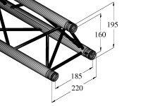 ALUTRUSS DECOLOCK DQ3-S500 3-Punkt-Traverse sw