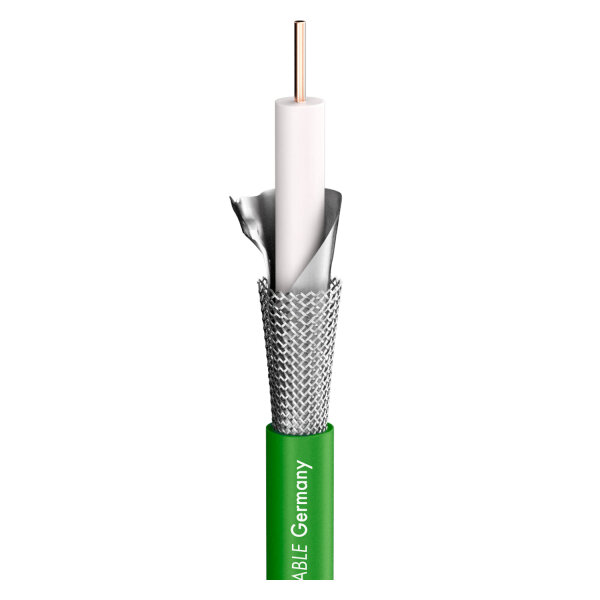 DAMAR & HAGEN BNC Crimp-Kabelstecker, gerade, chromfarben