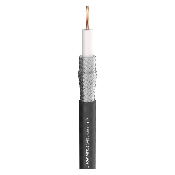 DAMAR & HAGEN BNC crimp-male connector, straight, chrome coloured