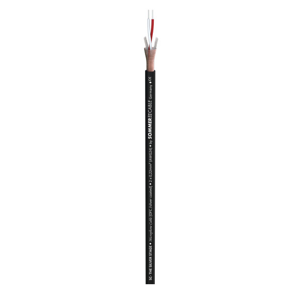 Microphone Cable SC-Silver Stage; 2 x 0,22 mm²; Soft PVC Ø 6,40 mm; black