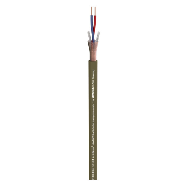 Microphone Cable Captain Flexible; 2 x 0,22 mm²; PVC Ø 6,50 mm; green