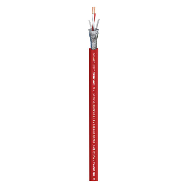 Microphone Cable SC-Source MKII; 2 x 0,25 mm²; PVC Ø 6,50 mm; red