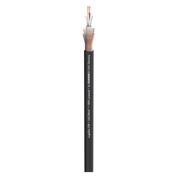 Microphone Cable SC-Galileo 238; 2 x 0,38 mm²; PVC Ø 7,00 mm; black