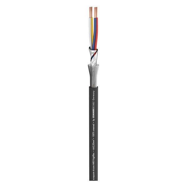 Microphone Cable SC-Square 4-Core MKII; 4 x 0,20 mm²; PVC Ø 6,50 mm; black