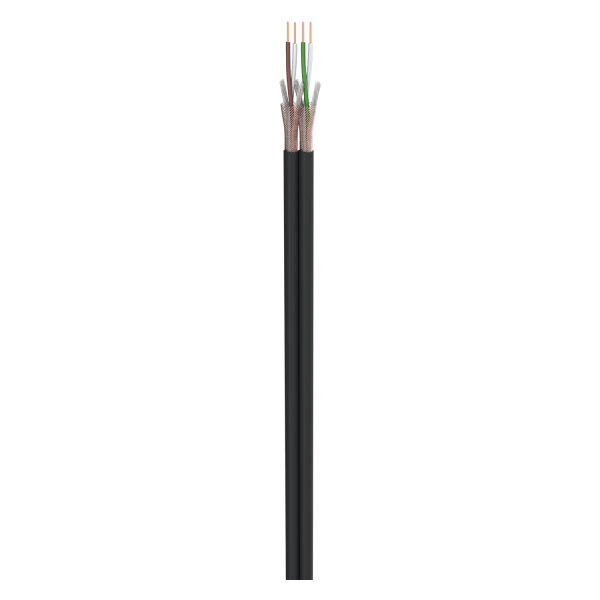 Patch & Microphone Cable SC-Peacock MKII; DMX: 2 x 0.22 mm²; S-PVC; 9.2 x 4.5 mm; black