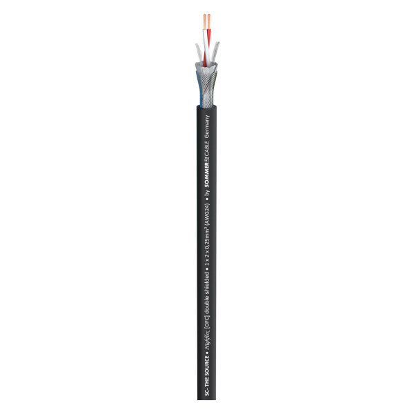 Microphone Cable SC-Source MKII; 2 x 0,25 mm²; PUR Ø 6,50 mm; black