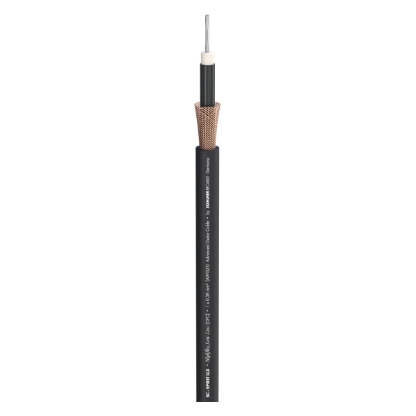 Instrument Cable SC-SPIRIT LLX "LOW LOSS"; 1 x 0,38 mm²; PVC Ø 7,20 mm; black