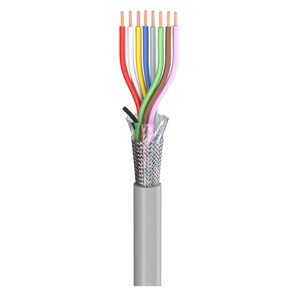 control lead SC-Control Flex; 8 x0.25 mm²; PVC, flame-retardant, Ø 6,30 mm; grey; Eca