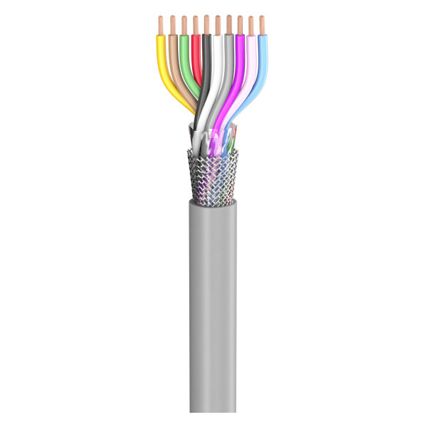 control lead SC-Control Flex; 10 x0.50 mm²; PVC, flame-retardant, Ø 9,10 mm; grey; Eca