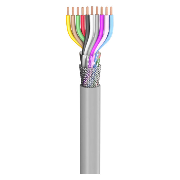 control lead SC-Control Flex; 10 x0.75 mm²; PVC, flame-retardant, Ø 10,40 mm; grey; Eca