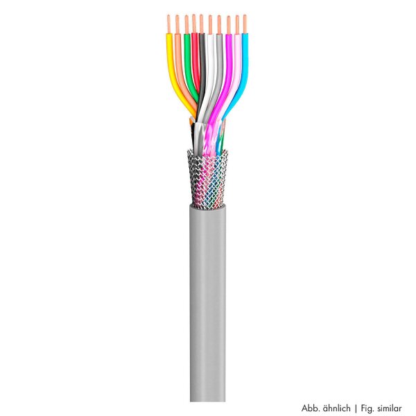 Steuerleitung SC-Control Flex; 18 x0,75 mm²; PVC, flammwidrig, Ø 12,50 mm; grau; Eca