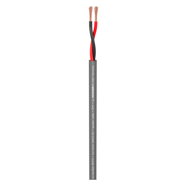 Speaker Cable Meridian Mobile SP215; 2 x 1,50 mm²; PVC Ø 6,80 mm; grey