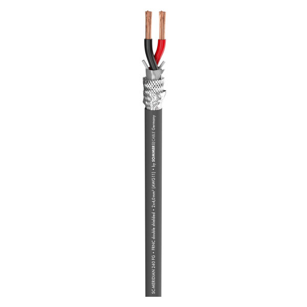 Speaker Cable Meridian Install SP240; 2 x 4,00 mm²; FRNC, shielded Ø 10,10 mm; grey