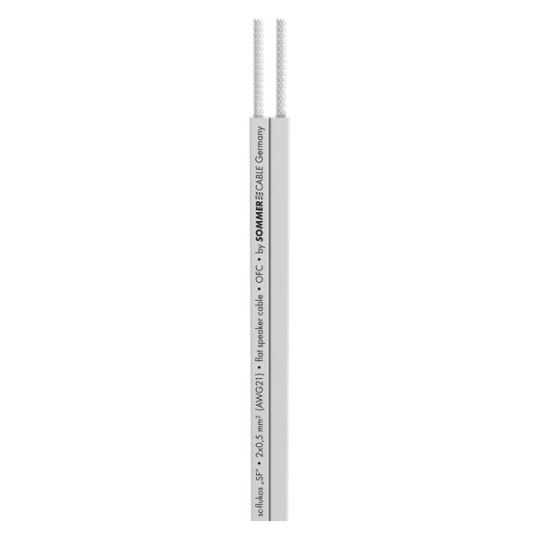 Speaker Cable SC-Flukos; 1 x 2 x 0,50 mm²; PVC; 8,6 x 1,3 mm; white