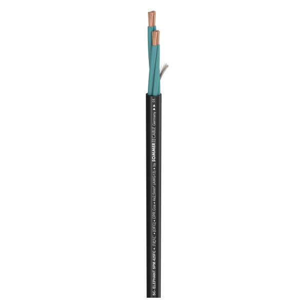 Speaker Cable Elephant SPM425 CPR; 4 x 2,50 mm²; FRNC Ø 9,51 mm; black; Cca
