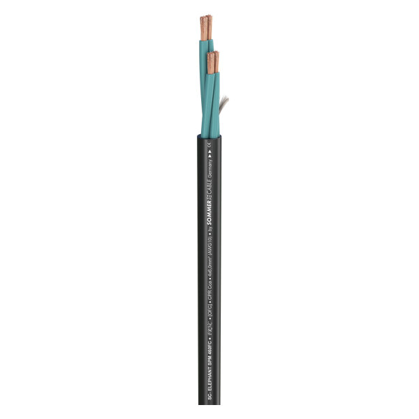 Speaker Cable Elephant SPM460 CPR; 4 x 6,00 mm²; FRNC Ø 13,20 mm; black; Cca