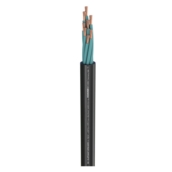 Speaker Cable Elephant SPM825 CPR; 8 x 2,50 mm²; FRNC Ø 12,50 mm; black; Cca