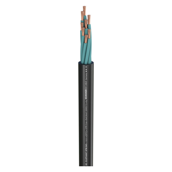 Speaker Cable Elephant Robust SPM840 CPR; 8 x 4,00 mm²; FRNC Ø 16,40 mm; black; Cca