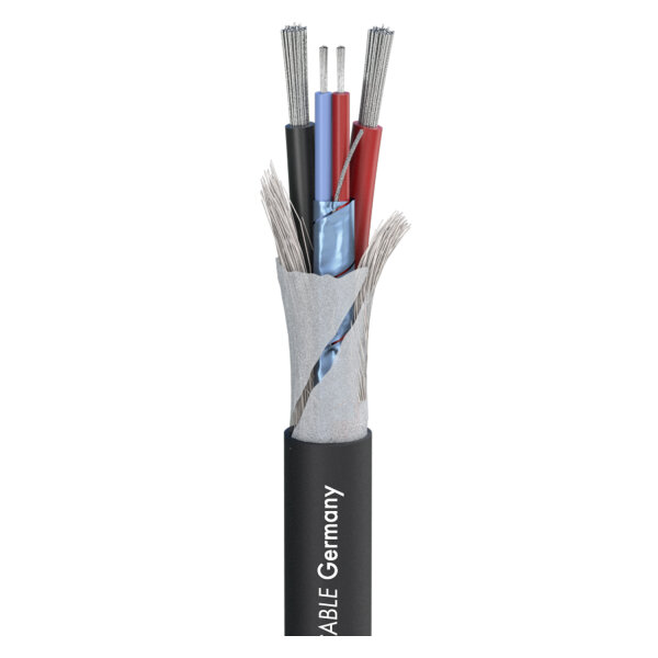 SC-Kolorith MINI; audio: 1 x 2 x 0,25 mm²; power: 2 x 1,00 mm²; PVC Ø 6,50 mm; black