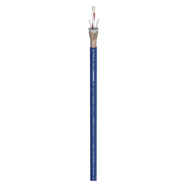 DMX SC-Semicolon 2 AES/EBU; 2 x 0.22 mm²; FRNC Ø 5,00 mm; blue