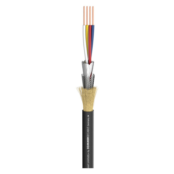 DMX SC-Semicolon 4 AES/EBU; 4 x 0,14 mm²; PUR with ARAMID reinforcement Ø 5,70 mm; black