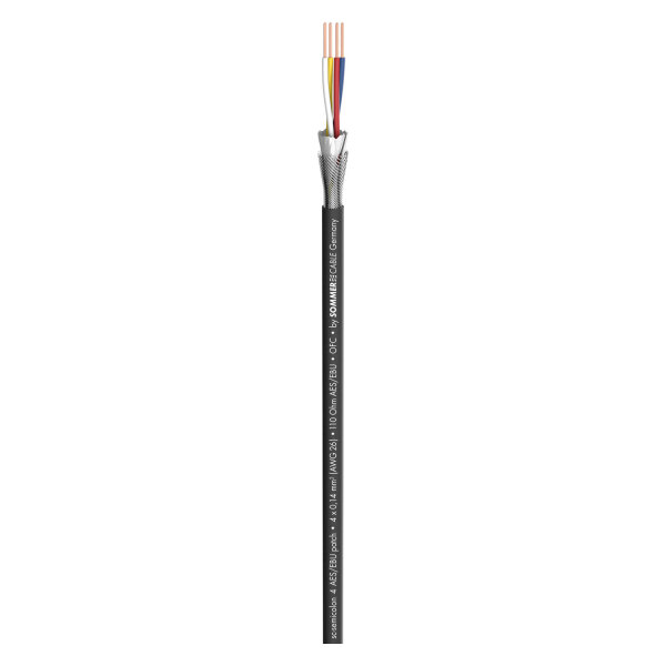 DMX SC-Semicolon 4 AES/EBU; 4 x 0,14 mm²; Soft-PUR-FRNC Ø 5,20 mm; black