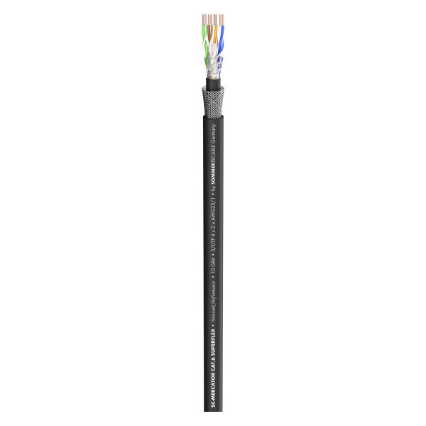 Cat.6 SC-MERCATOR CAT.6 PUR SUPERFLEX; PUR; black, Ø 8,00 mm