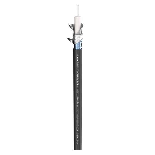 video cable SC-Vector PLUS 1.3/5.7 4K; 1 x 1,30; PVC Ø 8,10 mm; black; Eca