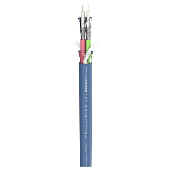 video cable SC-Vector (RCB); 2 x 0,80; PVC Ø 15,00 mm; blue
