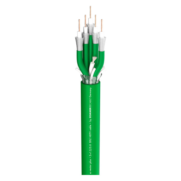 video cable SC-Vector Plus 5; 1 x 1,20; PVC self-extinguishing Ø 22,10 mm; green