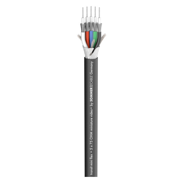 video cable Transit MINI Flex; 1 x 0,32; Antistatic-PVC Ø 9,60 mm; black