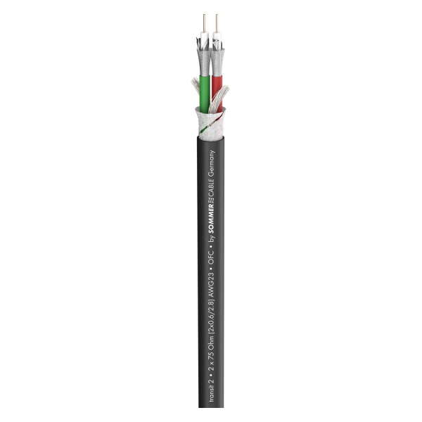 video cable Transit 2 HD; 1 x 0,60/2,80; PVC Ø 10,20 mm; black