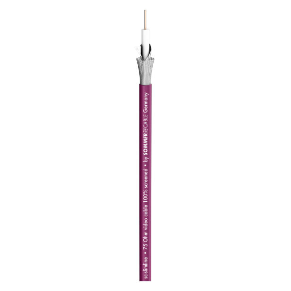 video cable SC-Slimline; 1 x 0,60; PVC Ø 4,20 mm; purple