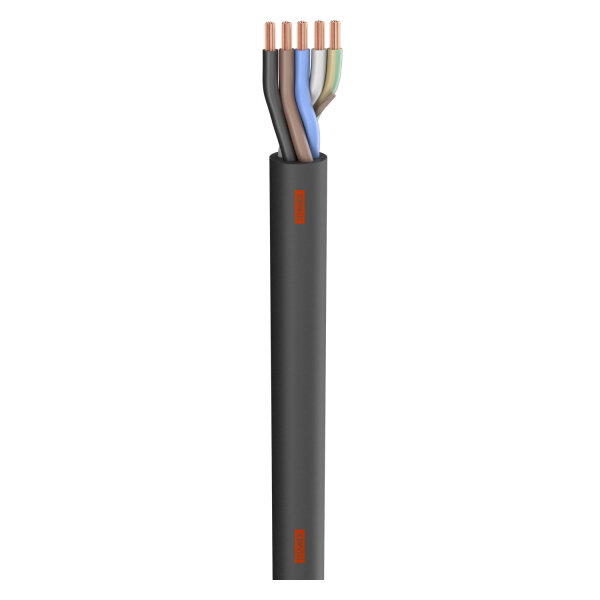 Rubber Sleeve Cable Titanex ®; 5 x 6.00 mm²; rubber, Ø 19,50 mm; black