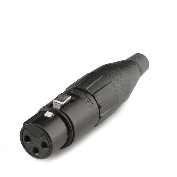 Amphenol XLR, 3-pol , Metall-Kabelbuchse, versilberte(r) Kontakt(e), gerade