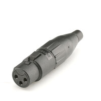 Amphenol XLR, 3-pole , plastic-female connector, silver...