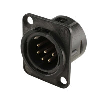 NEUTRIK® XLR, 6-pole , metal-, Soldering-male...