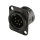 NEUTRIK® XLR, 6-pol , Metall-, Löttechnik-Einbaustecker, vergoldete(r) Kontakt(e), Type D, schwarz verchromt