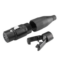 Amphenol XLR, 5-pol , plastic-female connector, silver...