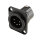 Amphenol XLR, 5-pol , Metall-Snap-In-Einbaubuchse, versilberte(r) Kontakt(e), Type D, schwarz