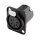 Amphenol XLR, 5-pol , Metall-Snap-In-Einbaustecker, versilberte(r) Kontakt(e), Type D, schwarz