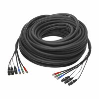 Hybrid cabel | 3 x BNC + 2 x XLR 3-pole + XLR 4-pole male...