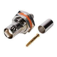 HICON BNC crimp-female connector, ground w/o ground...