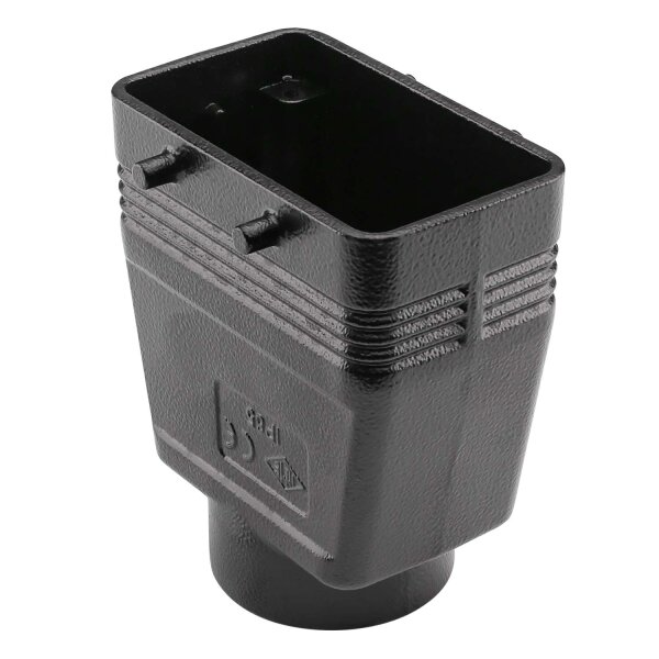 ILME  rectangular MP 10, metal-, Sleeve housing, 4 bolts, black