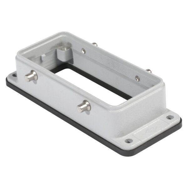 ILME  rectangle MP 24, metal-, Add-on housing, flat, 4 bolts, grey