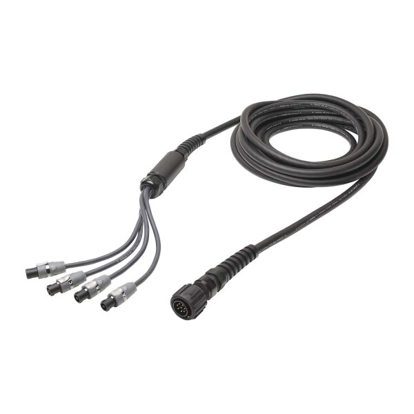Sommer cable Speaker System , LK 8-pol male + Überwurfhülse HI-LK008-MVR/speakON® 2-polig SommerType, female; NEUTRIK®/HICON | 10,00m | 0,40m